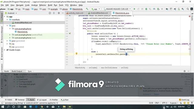 How to make phone call on any phone number in android studio смотреть онлайн