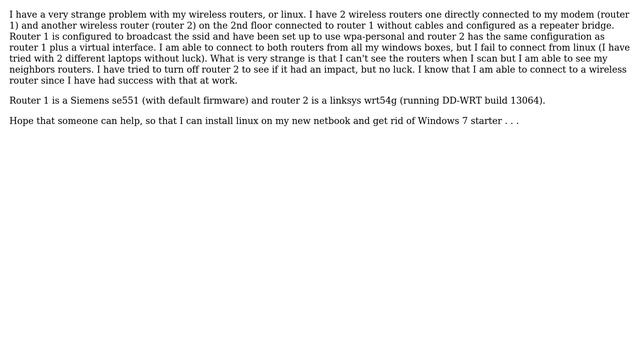 Wireless router can't be found from linux смотреть онлайн