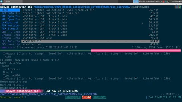 binmerge - Merge Playstation Multiple Tracks Bin Cue Into Single Bin Cue - Linux CLI смотреть онлайн