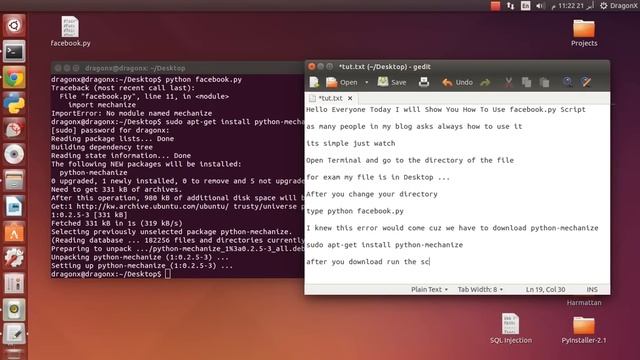 How To Use facebook.py in Ubuntu 14.04 (By Zakir) смотреть онлайн