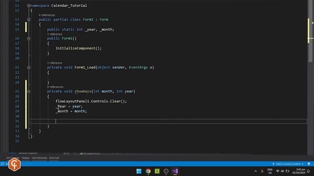 Create a Dynamic Calendar in C# Windows Form смотреть онлайн