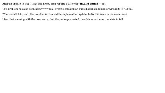 Unix & Linux: Cron reports error in php5-common job after update (2 Solutions!!) смотреть онлайн