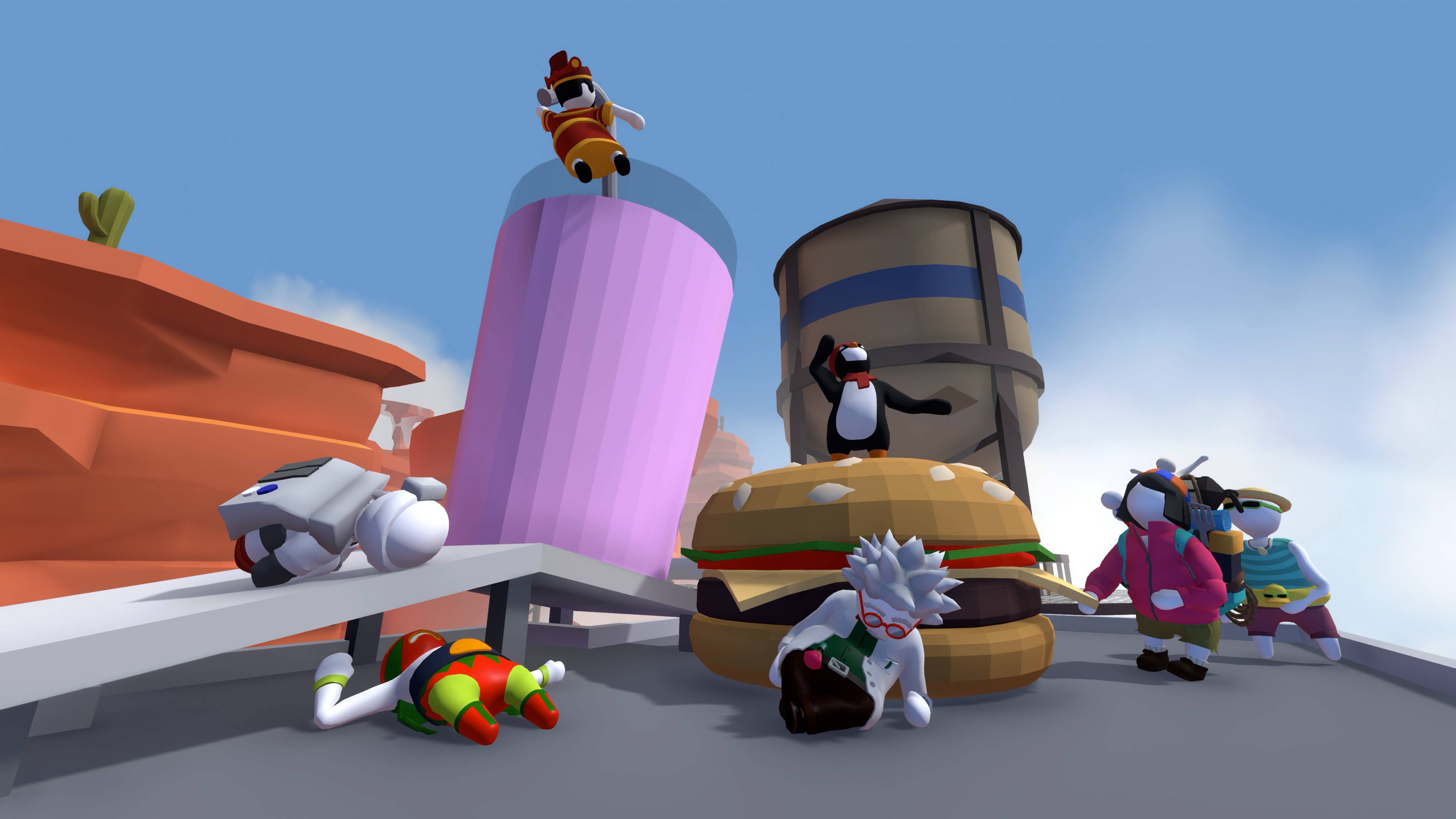 Играю в Human Fall Flat и в Roblox с другом на сервере