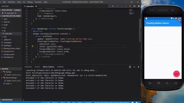 Floating Action Button (FAB) In Flutter | Learn Flutter With Mayuri Ruparel