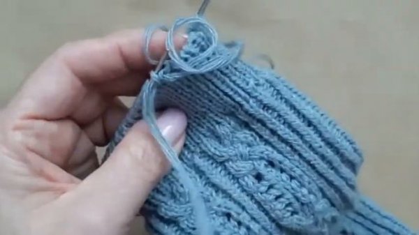 закрытие петель иглой по кругу