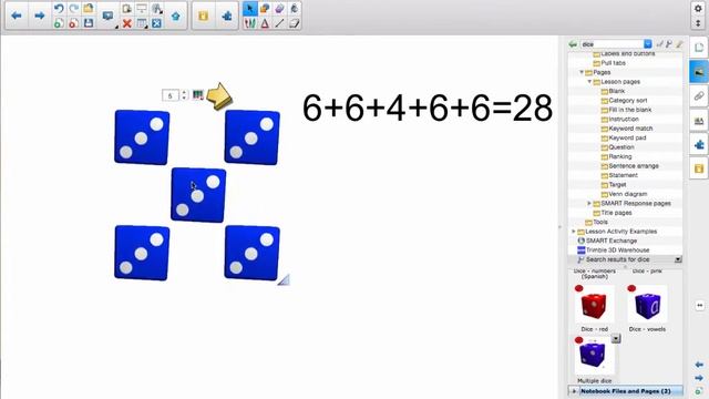 Interactive Dice in Smart Notebook смотреть онлайн