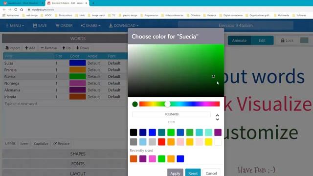 Videotutorial para segundo grado_2020: creando nubes de palabras en wordart.com 7 смотреть онлайн