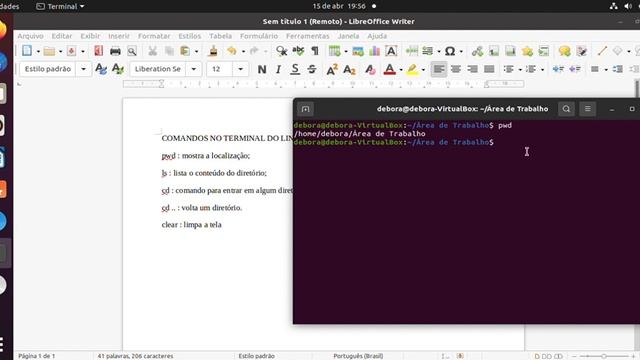 Comandos: clear, pwd, ls, cd, cd .. | no Linux (Ubuntu) смотреть онлайн