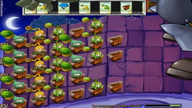 Anime Girl Gatling PEA VS Dr. Zomboss - Plants Vs Zombies Mod