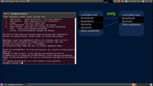 Linux - uniq - benachbarte identische Zeilen ausblenden смотреть онлайн