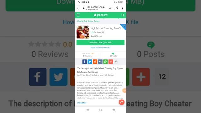 HIGH SCHOOL CHEATING BOY GAME APNE ANDROID PHONE MAI KAISE DOWNLOAD KARE /HORROR GAMERZ