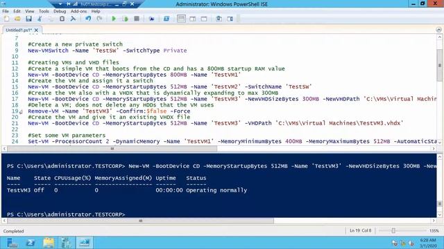 Basic Hyper-V configuration with Powershell on Windows Server 2012 смотреть онлайн