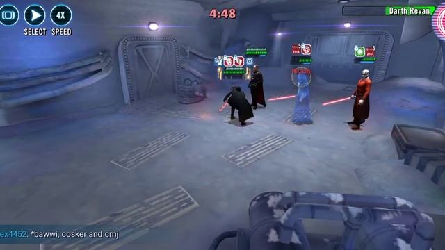 SWGOH: SLK (Solo) vs DR, Malak, Gideon (3v3) GAC смотреть онлайн