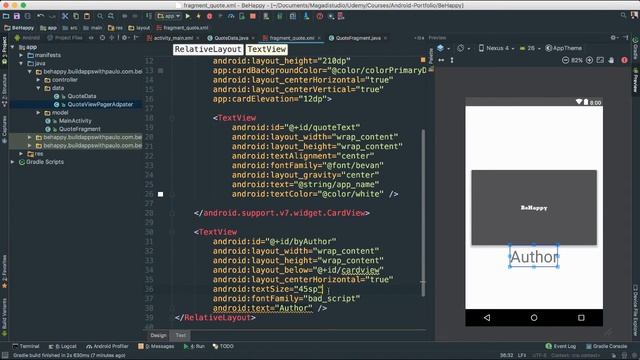 Android Developer's Portfolio - Build a Motivational App - Part 4 смотреть онлайн