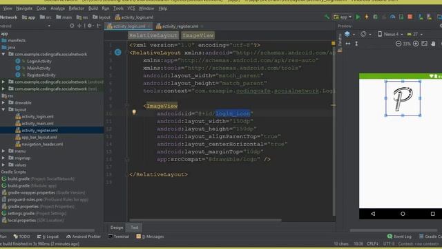 Firebase Social Network App - Tutorial 06 - Designing Login Register Activity смотреть онлайн