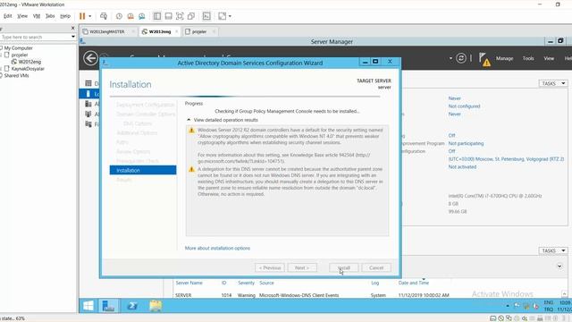 Windows server 2012 DC Domain Controller Kurulumu смотреть онлайн