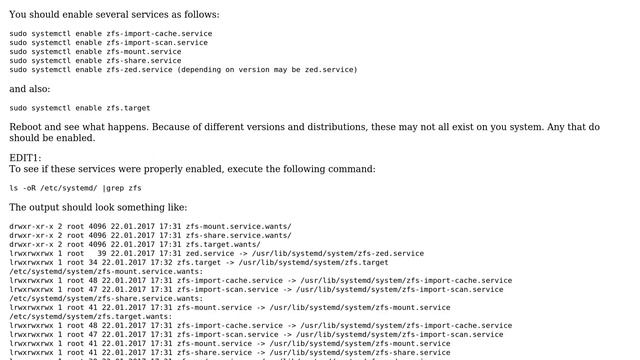 Unix & Linux: ZFS mounting only one of my pools on boot смотреть онлайн