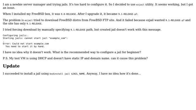 FreeBSD jail and patch-levels смотреть онлайн