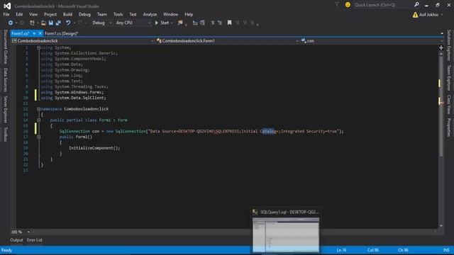 C# Get Database Value in Combobox On Button Click смотреть онлайн