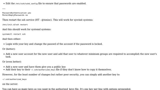 Unix & Linux: linux - add a password to a user that already has ssh authentication (2 Solutions!!) смотреть онлайн