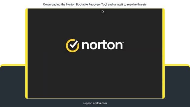 Resolve threats using Norton Bootable Recovery Tool смотреть онлайн