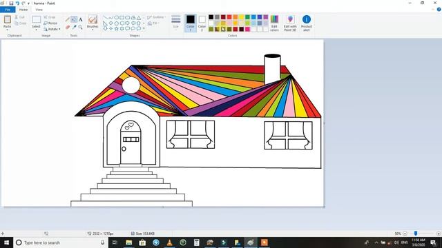 how to draw house | Big Home in ms paint | Windows Paint | Drawing | AA Arts & Crafts смотреть онлайн