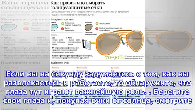 ИНФОГРАФИКА: Как купить правильные солнцезащитные очки смотреть онлайн