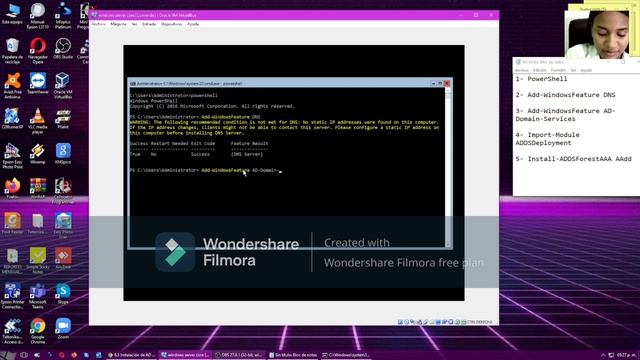 8.3 Instalación de AD DS en Server Core con PowerShell