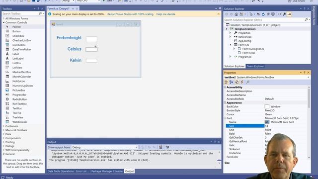 C# App Temperature Conversion Example Part 1 смотреть онлайн