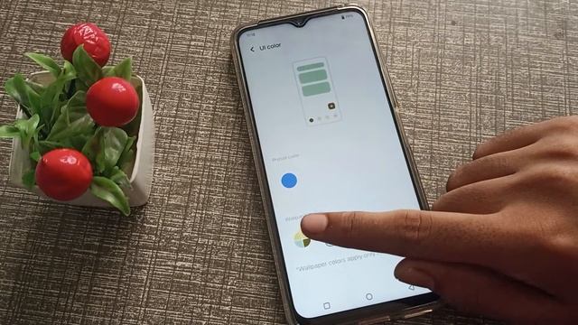 How to use UI color setting in Vivo Y21 A phone