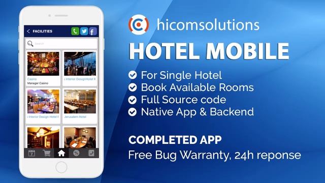 iOS Demo - Hotel Booking Mobile App Template, Script, Source Code for Sale смотреть онлайн