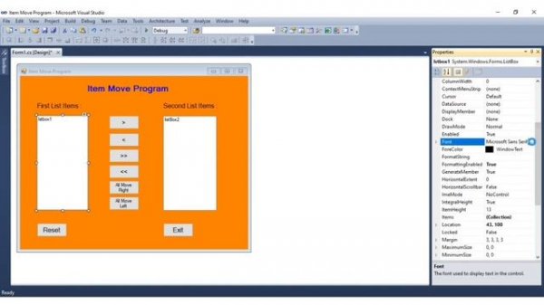 windows form application c# | Item Move Program | visual studio code c# | c# programming | c# codin