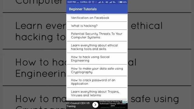 Ethical Hacking android App смотреть онлайн