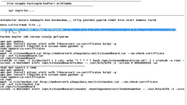 Teamspeak3 MuzikBot kurma Linux Komutlu смотреть онлайн
