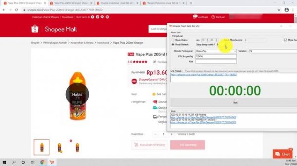 Tutorial Bot Shopee Flash Sale v1.2 AUTO BUY | Persiapan Shopee Flash Sale New Year 1.1