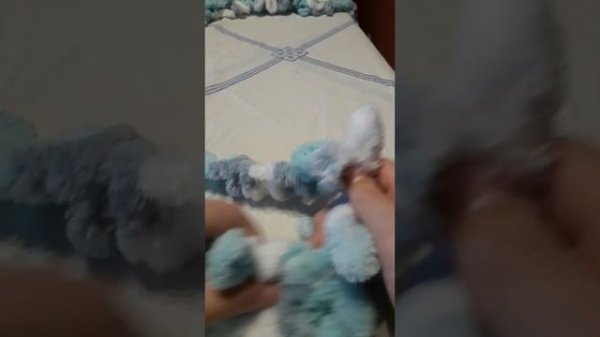 вяжем плед для новорождённых из пряжи ализе пуффи