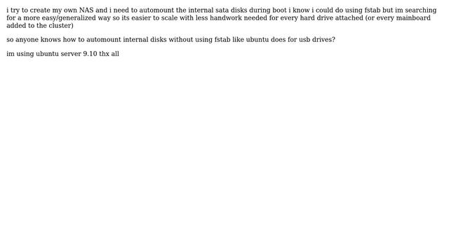 linux: automount internal hard drive during boot? смотреть онлайн