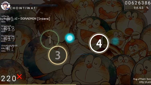 OSU Droid!! Amatsuki - DORAEMON [Insane] 95,07 % +DTHD [#6 140.72 dpp FC 💖] Beatmap by Nevo смотреть онлайн