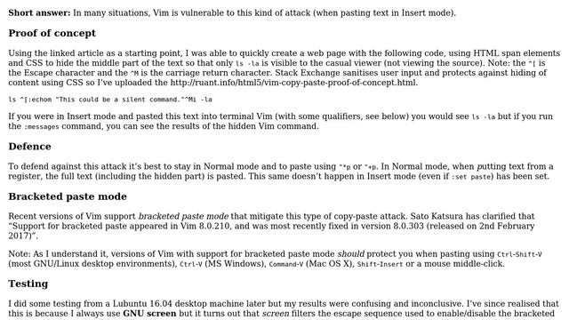 Unix & Linux: Is Vim immune to copy-paste attack? (2 Solutions!!) смотреть онлайн
