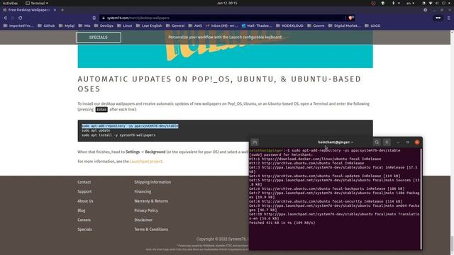 System76 wallpaper on Ubuntu смотреть онлайн