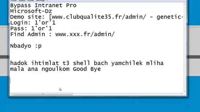 Microsoft-Dz - [Exploit Bypass Intranet Pro] смотреть онлайн