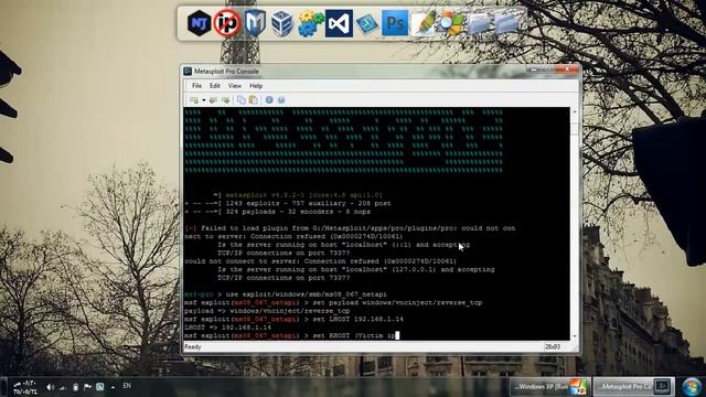 Metasploit : use vncInject to see The victim screen