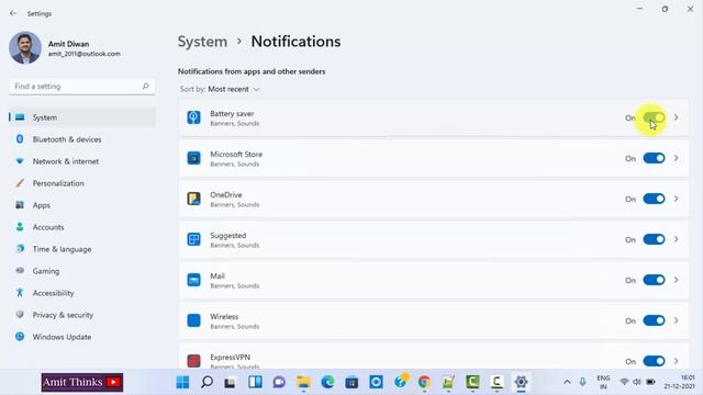 Enable or Disable Notifications on Windows 11 смотреть онлайн