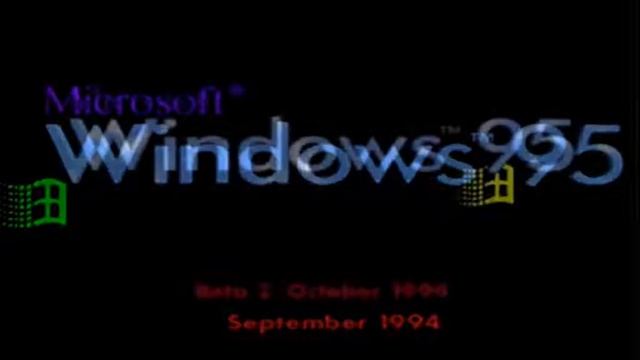 Microsoft Windows Black Background And Windows 95 Deustche Beta - Version смотреть онлайн