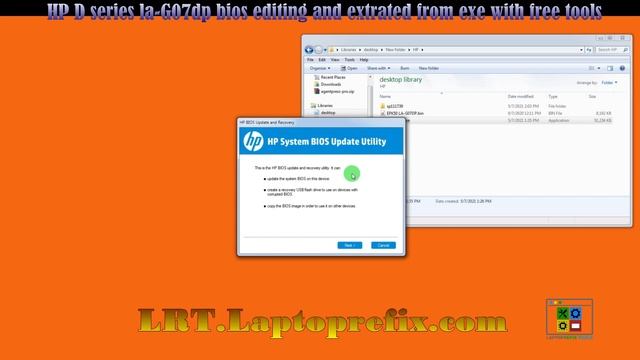 HP D series LA-G07DP bios editing and extracted from exe with free tools смотреть онлайн