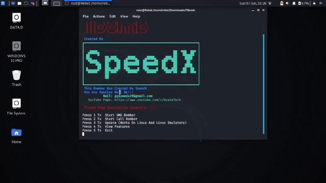 How to perform SMS bombing attack| how to send free SMS (TBomb)(kalilinux) смотреть онлайн