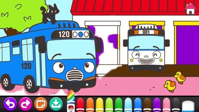 Tayo | Draw a Bus | Tayo's Sketchbook | Color Play | Tayo the Little Bus | KIGLE GAMES смотреть онлайн