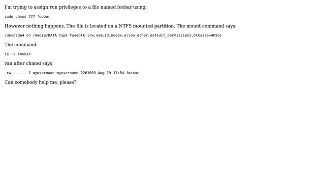 chmod 777 no effects on Linux Mint смотреть онлайн
