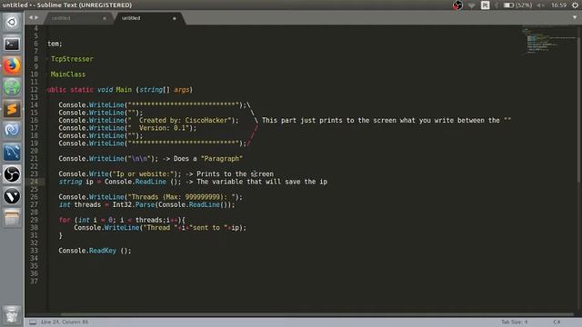 SHOWING A FAKE DDOS TOOL #2 (showing the source code) | Ubuntu 16.04 смотреть онлайн