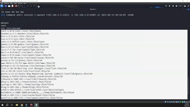 Extract password hashes using msf with vsftpd exploit смотреть онлайн